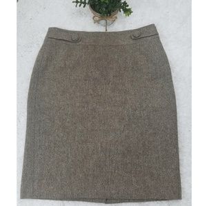 ❣FLASH SALE❣💥ANN TAYLOR Brown Wool Pencil Skirt